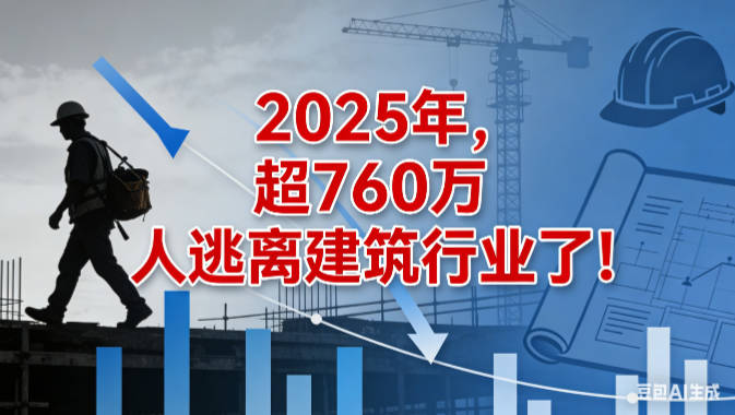 “2025年，超760万人逃离建筑行业了！” 逃离的是哪些人，这些人都去做什么了