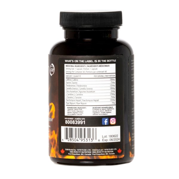 TORCHED fat melter product bottle nutritional facts