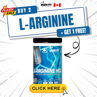 Buy 2 L-Arginine get one FREE Supplements in Canada by Iron Fit Canada